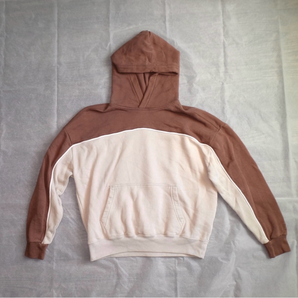Hollister Brown and Cream Men's Hoodie Sweater